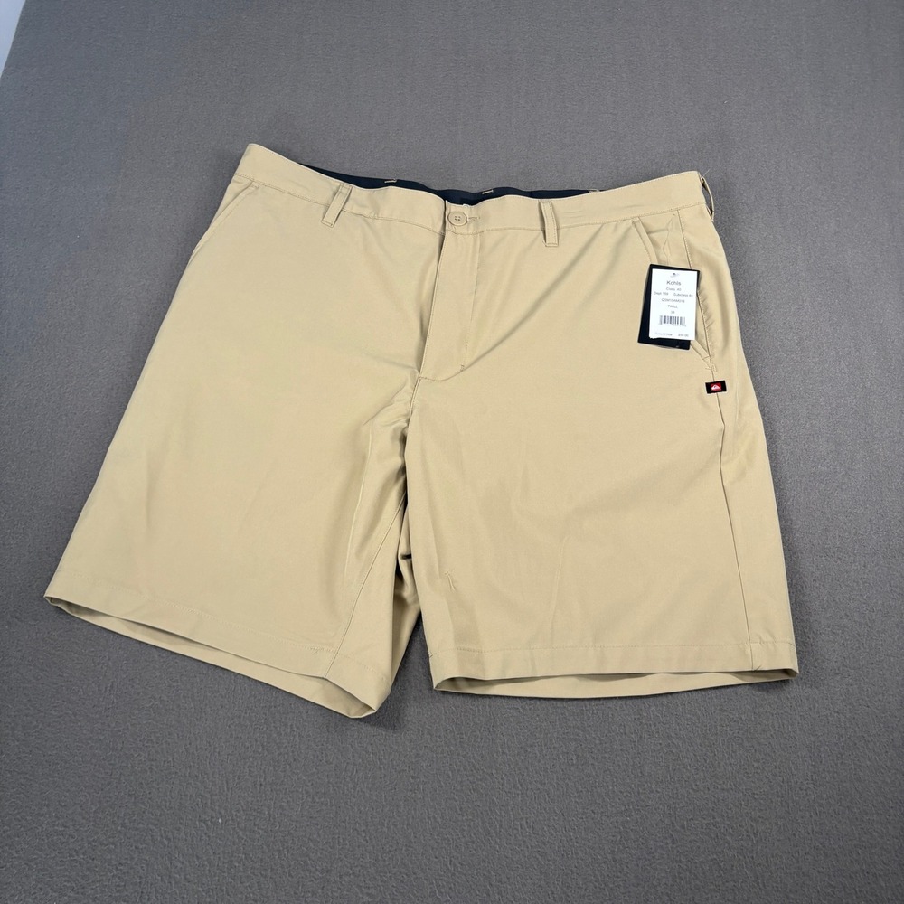 Quiksilver Twill Chino Shorts Mens Size 38 Tan Khaki Casual QSM15AM016